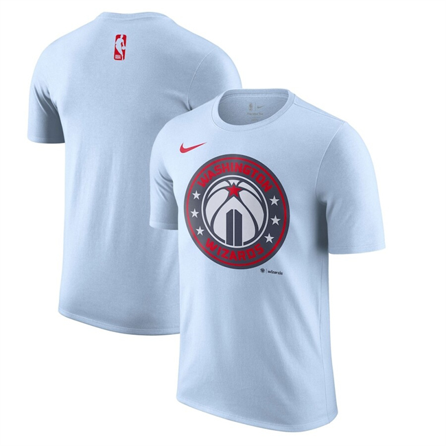 Men's Washington Wizards Light Blue 2024/25 City Edition Essential Logo T-Shirt